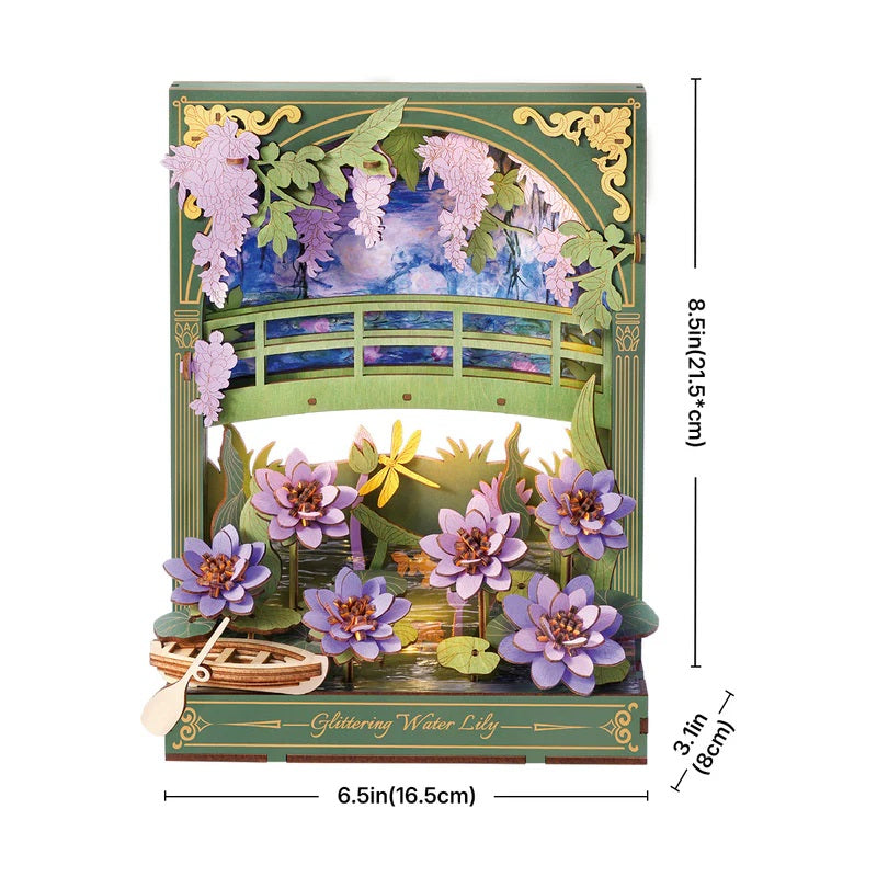 Robotime Glittering Water Lily Wall Art 3D Wooden Puzzle TH001