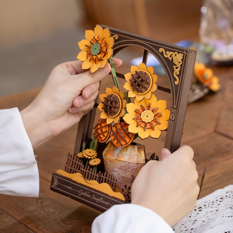 Robotime Golden Sunflower Wall Art 3D Wooden Puzzle TH002