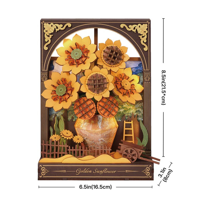 Robotime Golden Sunflower Wall Art 3D Wooden Puzzle TH002