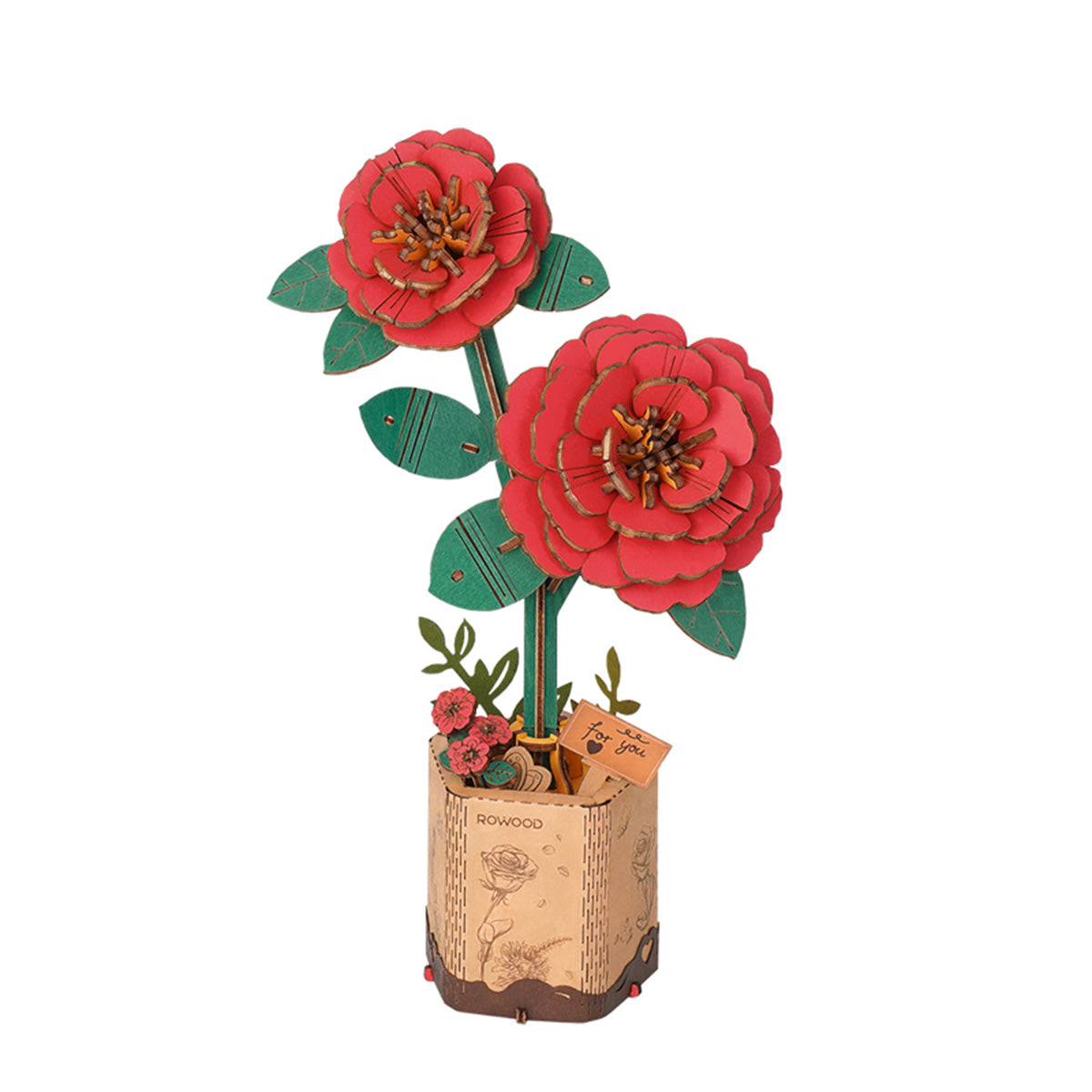 Robotime ROWOOD Red Camelia TW031