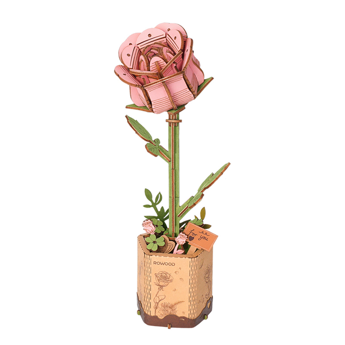 Robotime ROWOOD Pink Rose TW041