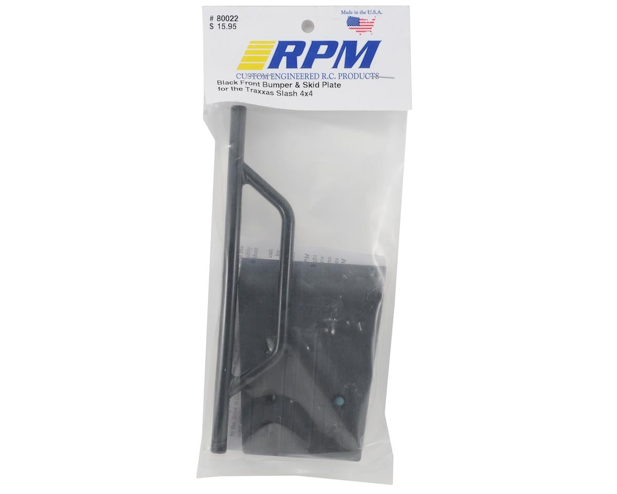 RPM Products Black Front Bumper & Skid Plate for the Traxxas Slash 4x4