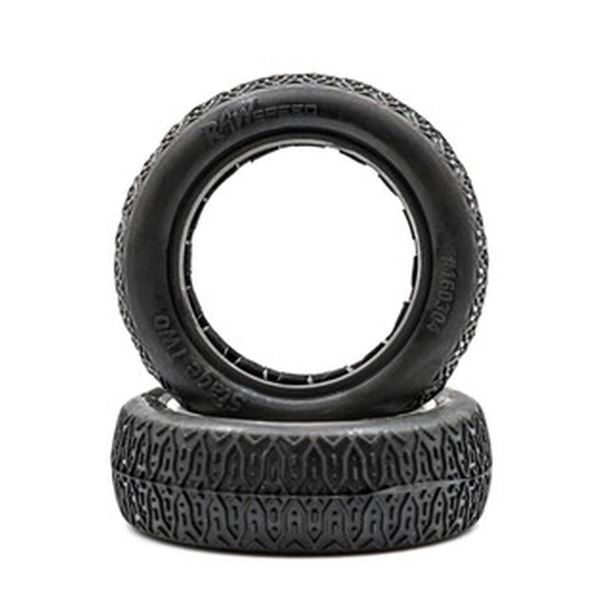 Raw Speed Stage Two - 1/10 2WD Front Buggy Tires w/ Inserts 2.2" (1 Pair) Super Soft