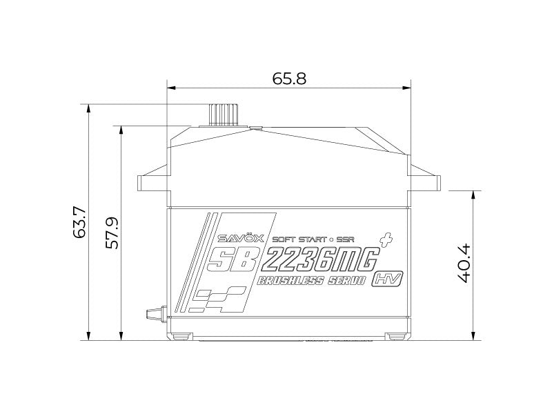 Savox 1/5 Scale High Voltage Brushless Digital Servo, 0.13s SB2236MGP