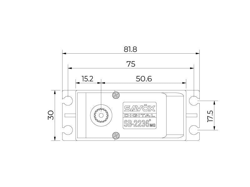 Savox 1/5 Scale High Voltage Brushless Digital Servo, 0.13s SB2236MGP