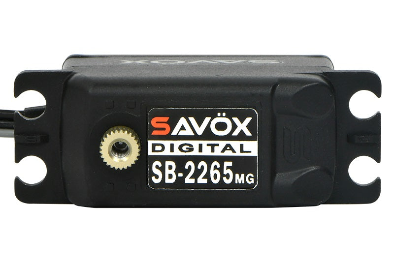 Savox Black Edition Low Profile High Voltage Brushless Servo, 17.0 SB2265MGP-BE