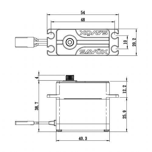 Savox High Voltage Brushless Steel Gear Monster Torque Servo with SB2280SG