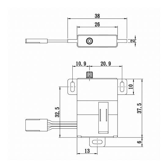 Savox High Torque Ultra Slim Metal Gear Wing Servo