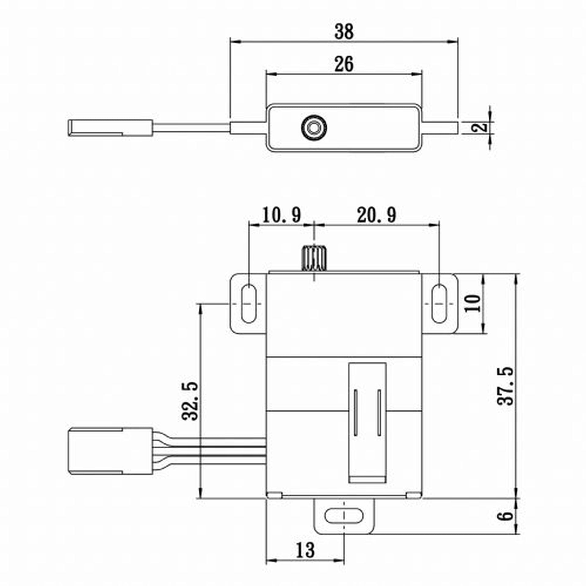 Savox High Torque Ultra Slim Digital Coreless Wing Servo