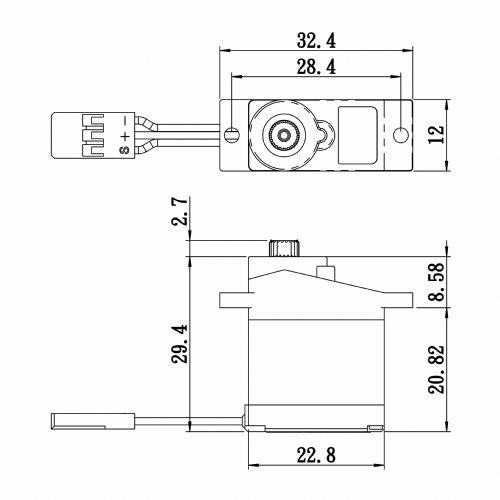 Savox Micro Digital Servo with Soft Start 0.16sec / 63.9oz @ 6v