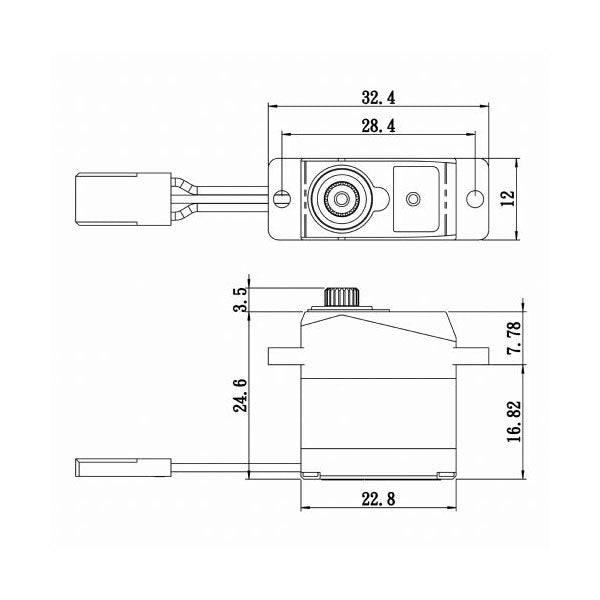 Savox Super Torque Metal Gear Micro Servo Soft Start 0.06/16.7 @6