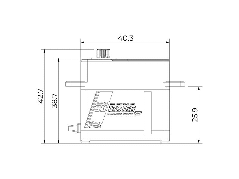 Savox SV1281SG-BE Black Edition Monster Torque Steel-Gear HV Servo - 60 kg-cm