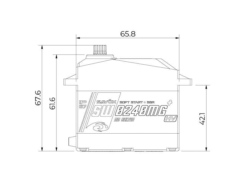 Savox Waterproof 1/5 Scale High Voltage Digital Servo 0.15sec SW0240MGP