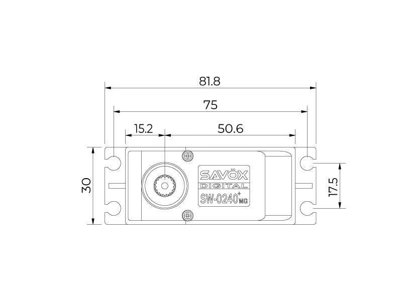 Savox Waterproof 1/5 Scale High Voltage Digital Servo 0.15sec SW0240MGP