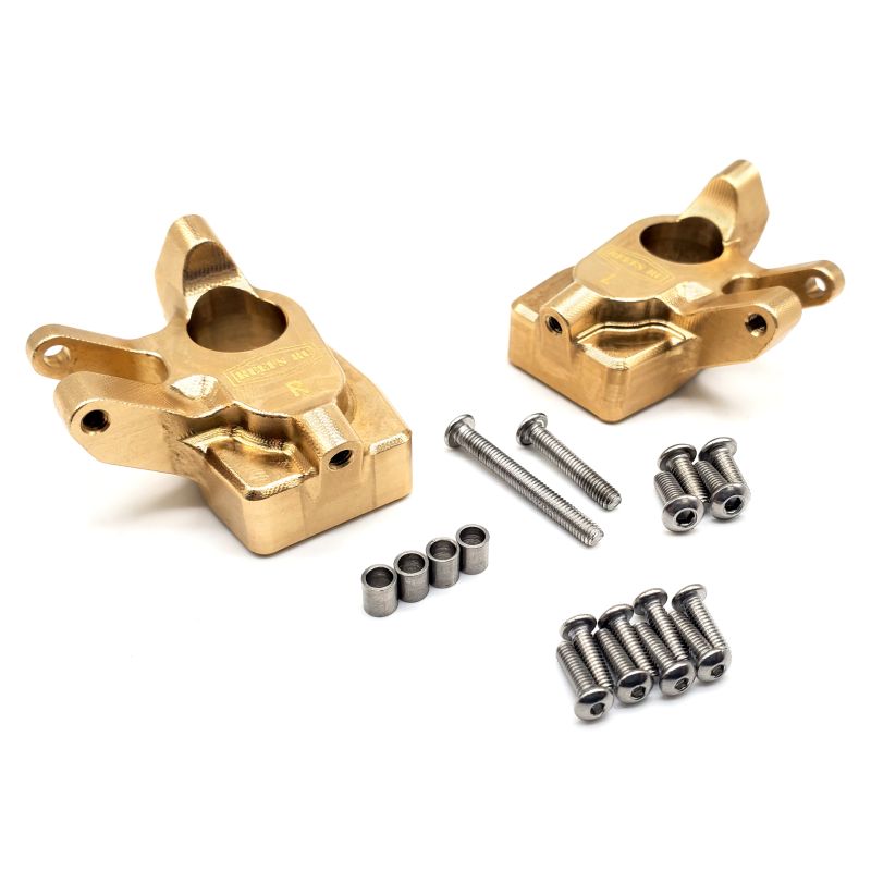 Reefs RC Brass Portal Knuckle Set, for SCXPro / Capra / SCX10.3 REEFS175