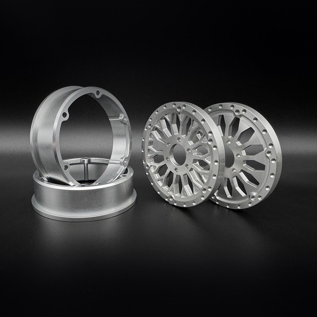 Reef's RC 2.2 "Shield" Aluminum Beadlock Wheels w/Hubs (2) REEFS229