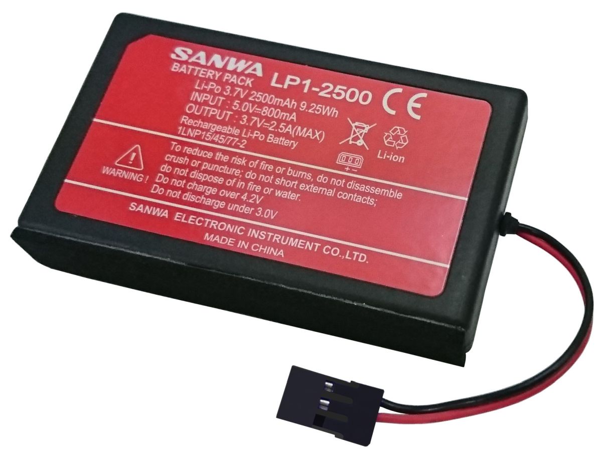 Sanwa M17S LP1-2500 USB Type-C 1S LiPo Transmitter Battery 2500mAh
