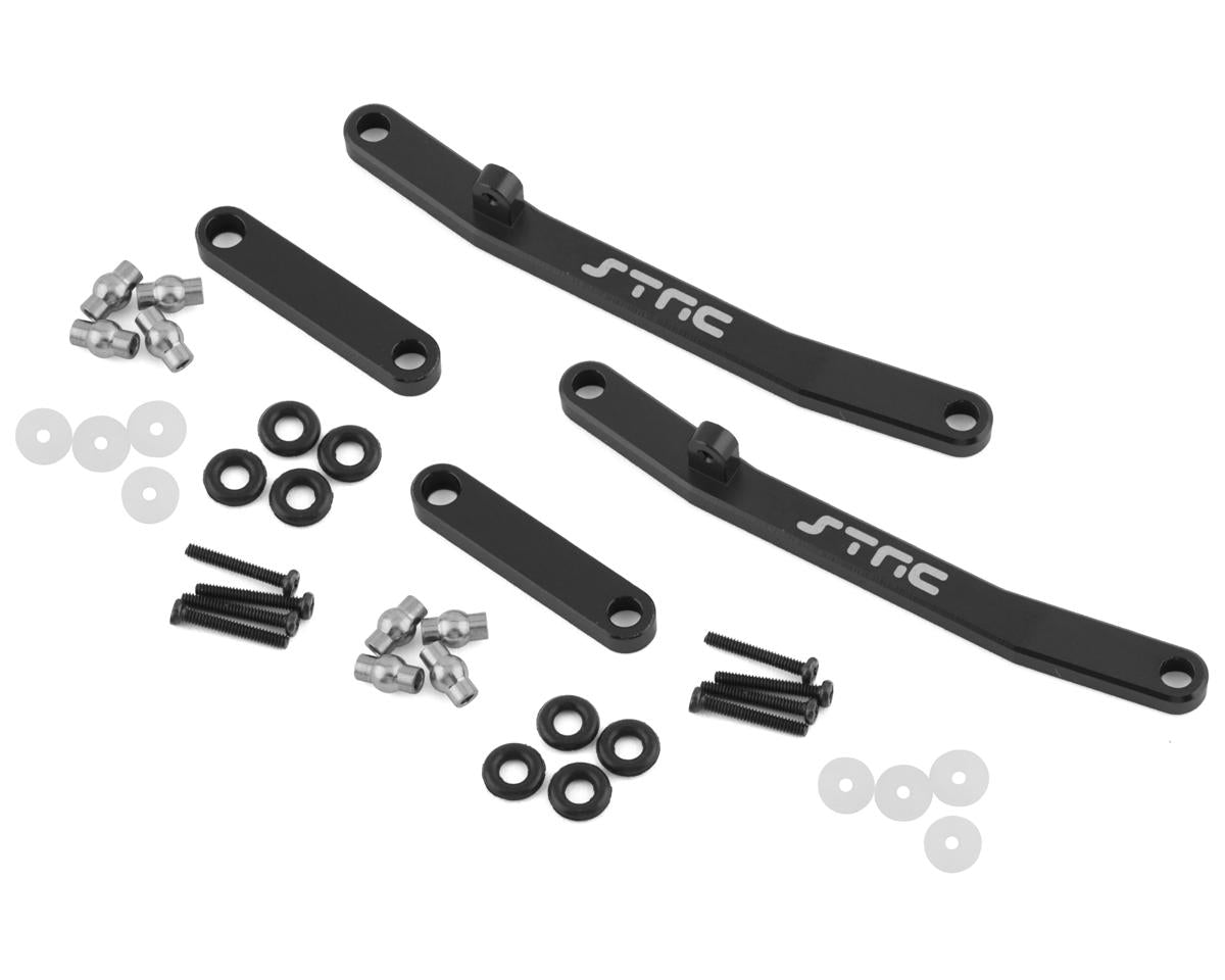 ST Racing Concepts Aluminum Steering Linkage Kit Front Rear AX24 Black