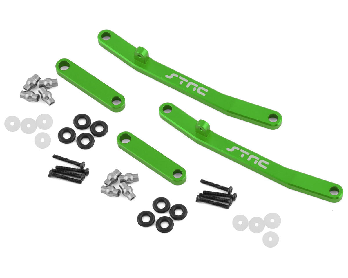 ST Racing Concepts Aluminum Steering Linkage Kit Front Rear Axial AX24 Green