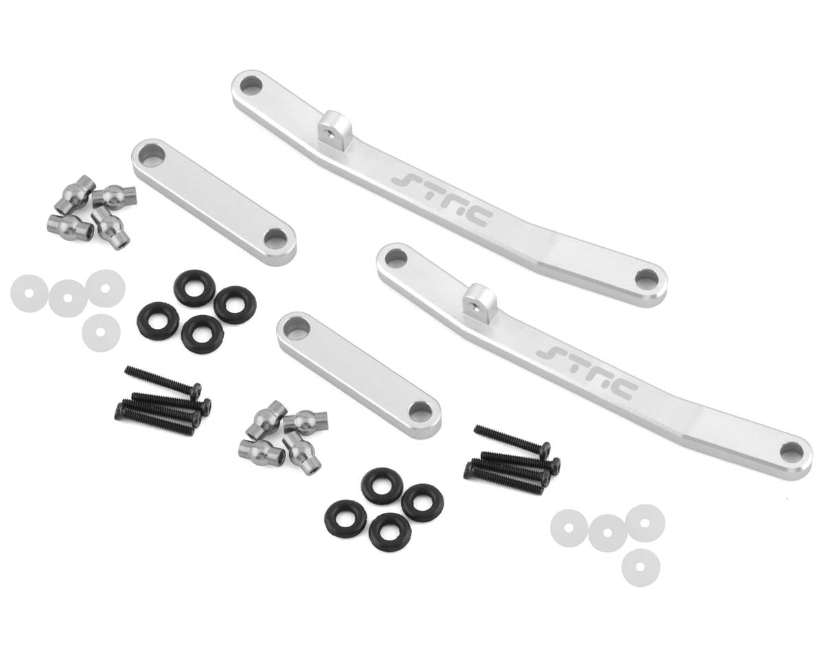 ST Racing Concepts Aluminum Steering Linkage Kit Front Rear Axial AX24 Silver