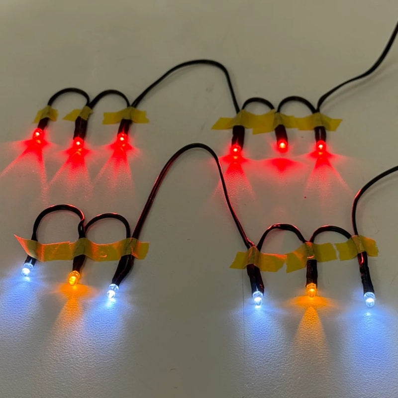 Scale Reflex 3mm Lights White (12 LED) 6 Red, 4 White, 2 Amber