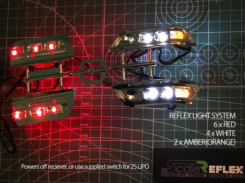 Scale Reflex 3mm Lights White (12 LED) 6 Red, 4 White, 2 Amber