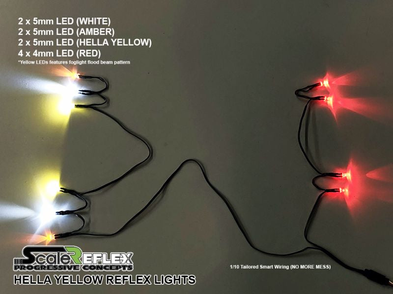 Scale Reflex Lights HELLA Yellow (10 LED)