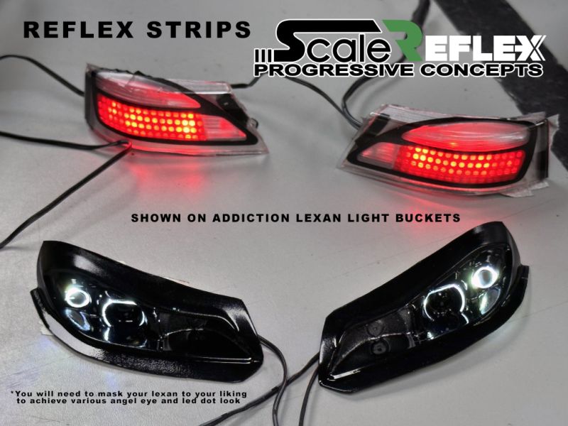 Scale Reflex Strip - LEDs for Lexan Light Bucket Kit (Wht, Amb, Red)