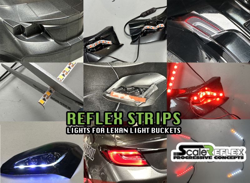 Scale Reflex Strip - LEDs for Lexan Light Bucket Kit (Wht, Amb, Red)