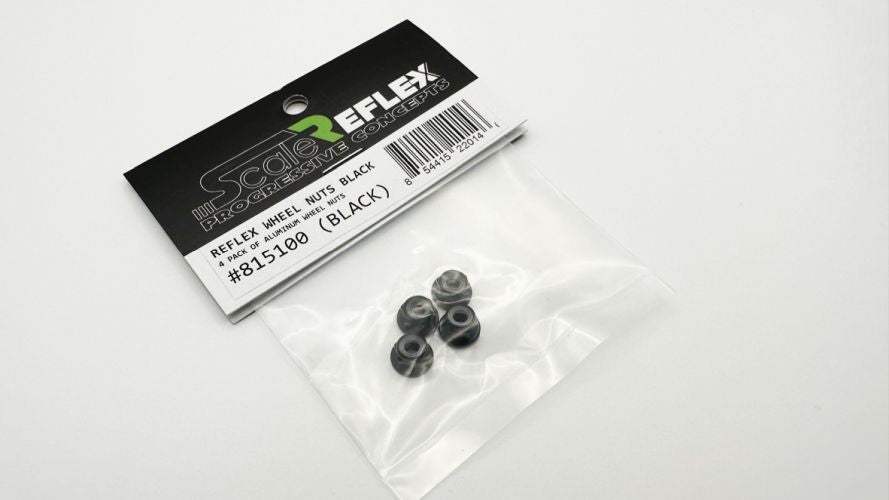 Scale Reflex Wheel Nuts Black 4 Pack