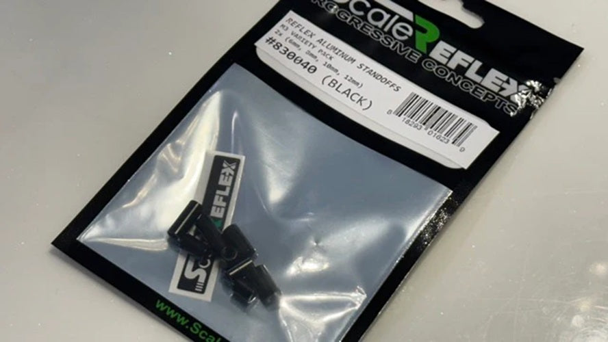 Scale Reflex Standoffs - M3 Variety Pack (6/8/10/12mm) - Black