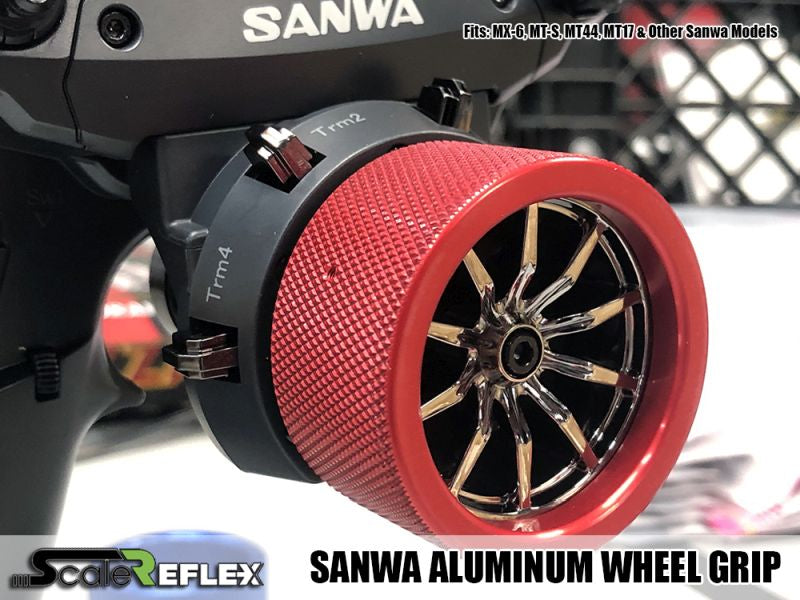 Scale Reflex Wheel Grip / Sanwa / Red RC Upgrade Part