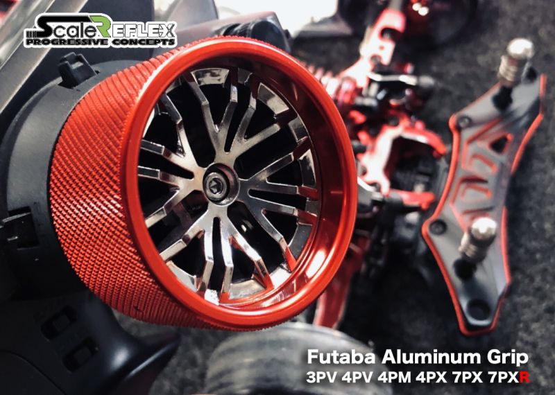 Scale Reflex Wheel Grip / Futaba / Red RC Upgrade Part