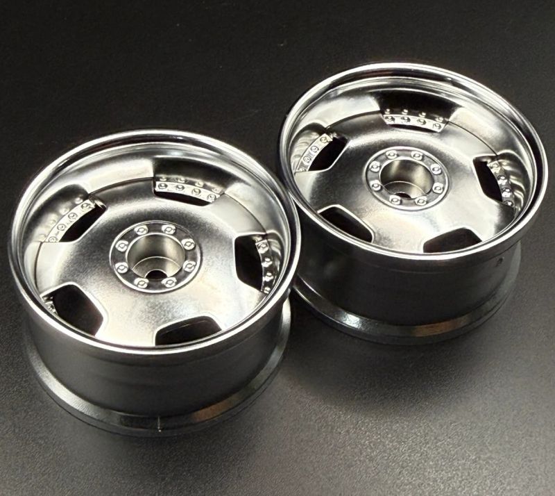 Scale Reflex Euro VIP Dish Style 1/10 Chrome Rims, 8mm Offset
