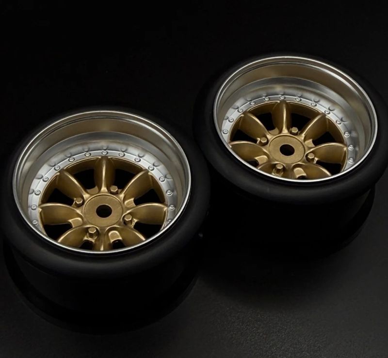Scale Reflex Pana 8 - Spoke Style 1/10 Gold Rims, 6mm Offset