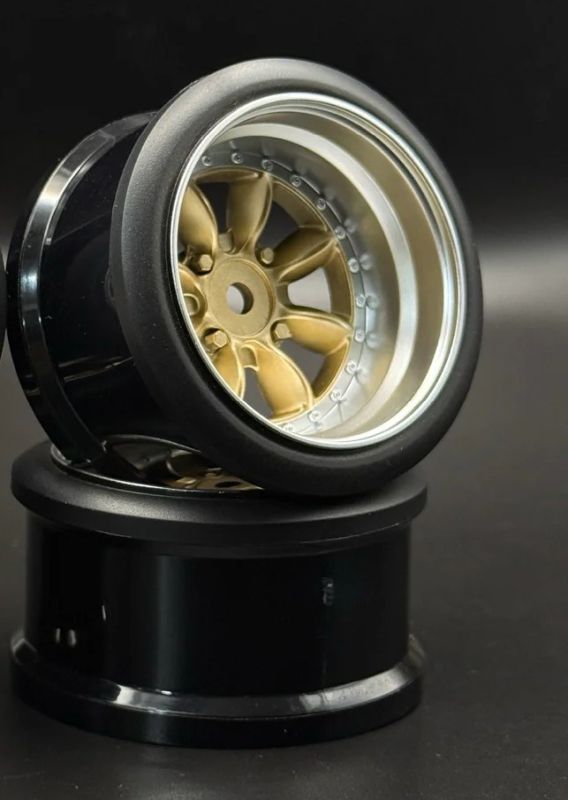 Scale Reflex Pana 8 - Spoke Style 1/10 Gold Rims, 8mm Offset