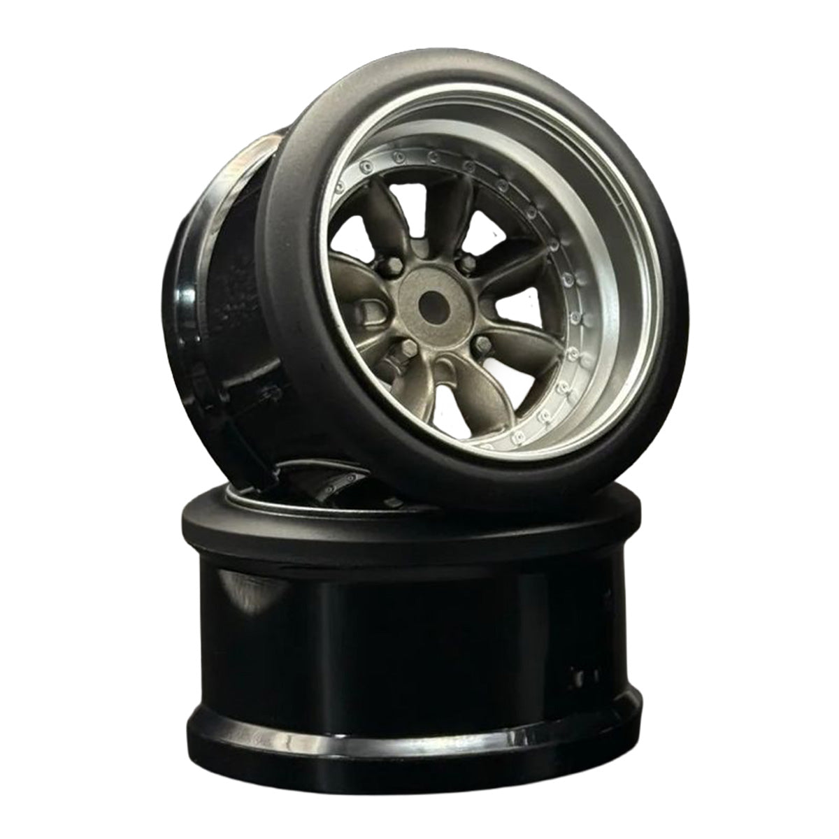 Scale Reflex Pana 8 - Spoke Style 1/10 Gun Metal Rims, 6mm Offset