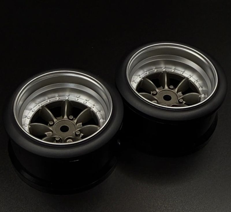 Scale Reflex Pana 8 - Spoke Style 1/10 Gun Metal Rims, 8mm Offset