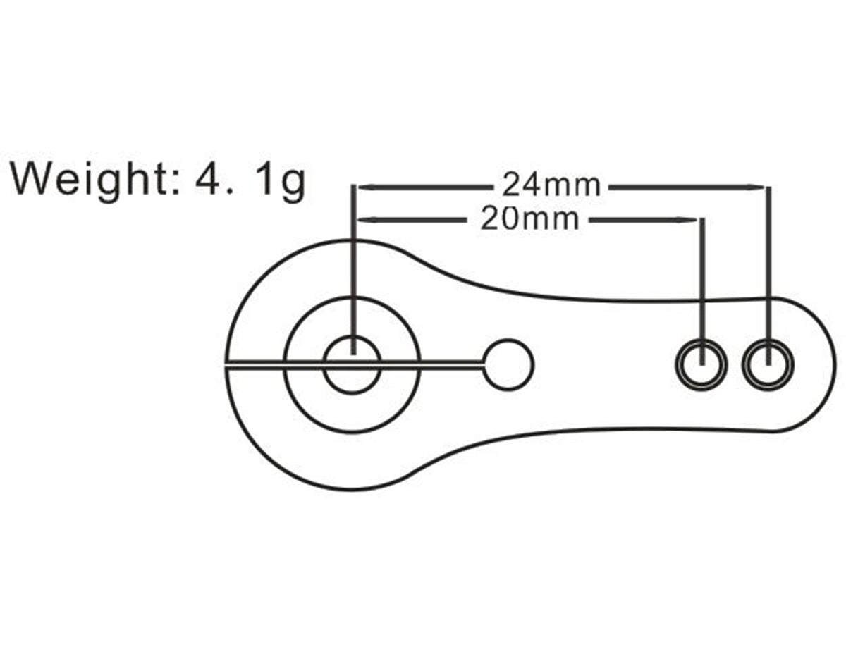 SRT Aluminum 25T Servo Horn for RC Steering Servos