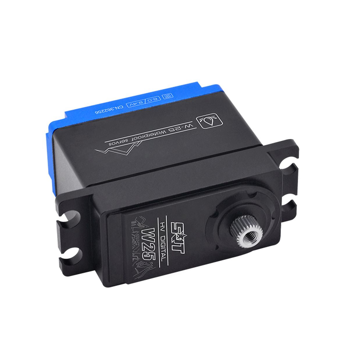 SRT High-Voltage Waterproof DC Digital Servo for 1/10–1/8 High-Torque RC Cars, Trucks & Crawlers, 247.2 oz-in, 0.14 sec @ 7.4V