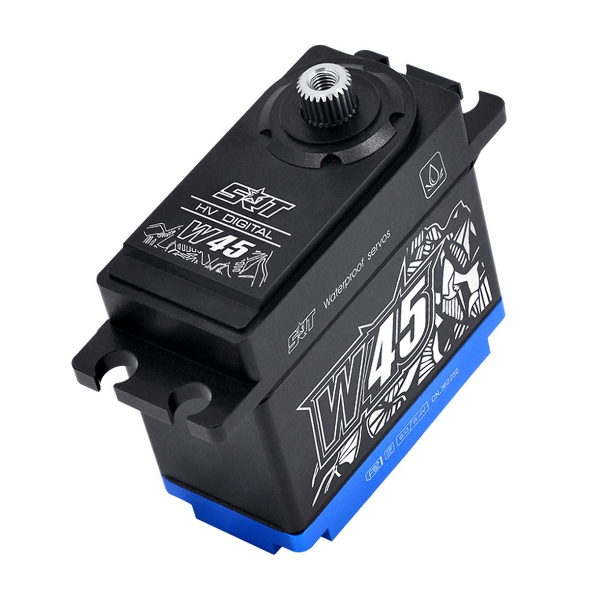 SRT High-Voltage Waterproof Coreless Digital Servo for 1/10–1/8 High-Torque RC Cars, Trucks & Crawlers, 624.9 oz-in, 0.18 sec @ 8.4V