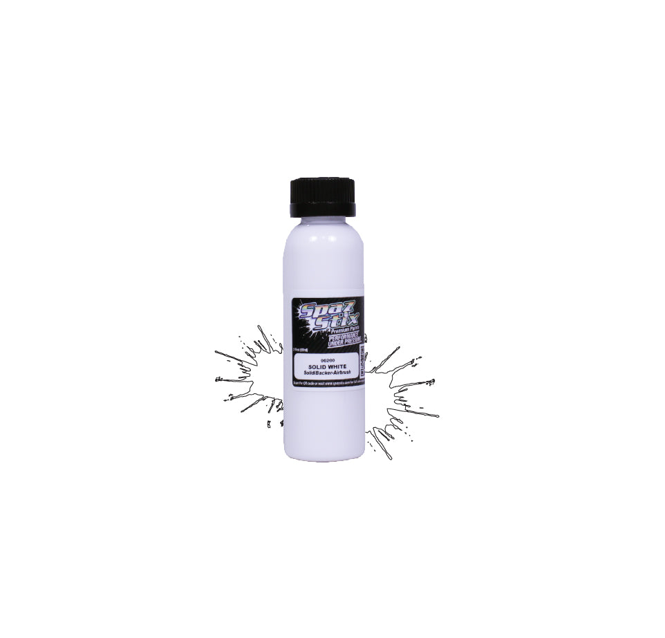 Spaz Stix SOLID WHITE / BACKER AIRBRUSH PAINT 2OZ Default Title