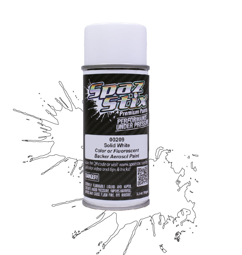 Spaz Stix SOLID WHITE / GLOW BACKER AEROSOL PAINT 3.5OZ Default Title