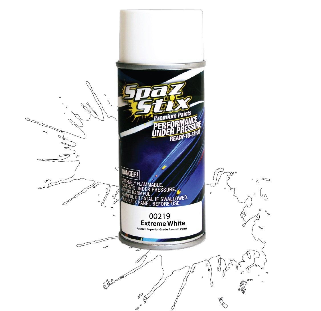 Spaz Stix EXTREME WHITE/ PRIMER SUPERIOR GRADE AEROSOL PAINT 3.5OZ Default Title