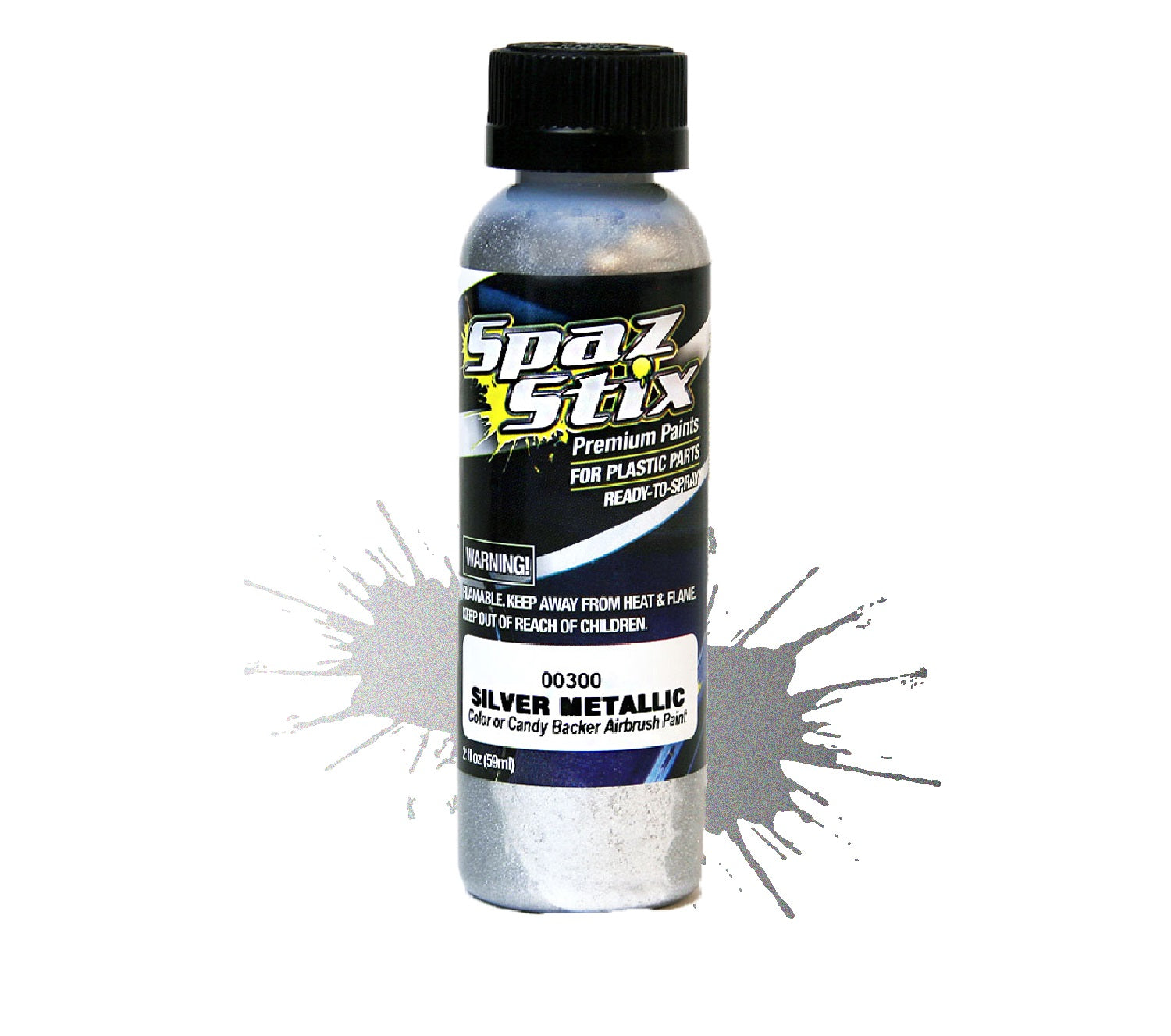 Spaz Stix METALLIC SILVER / CANDY BACKER AIRBRUSH PAINT 2OZ Default Title