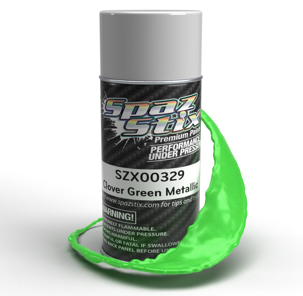 Spaz Stix Clover Green Metallic Aerosol Paint 3.5oz Can Default Title