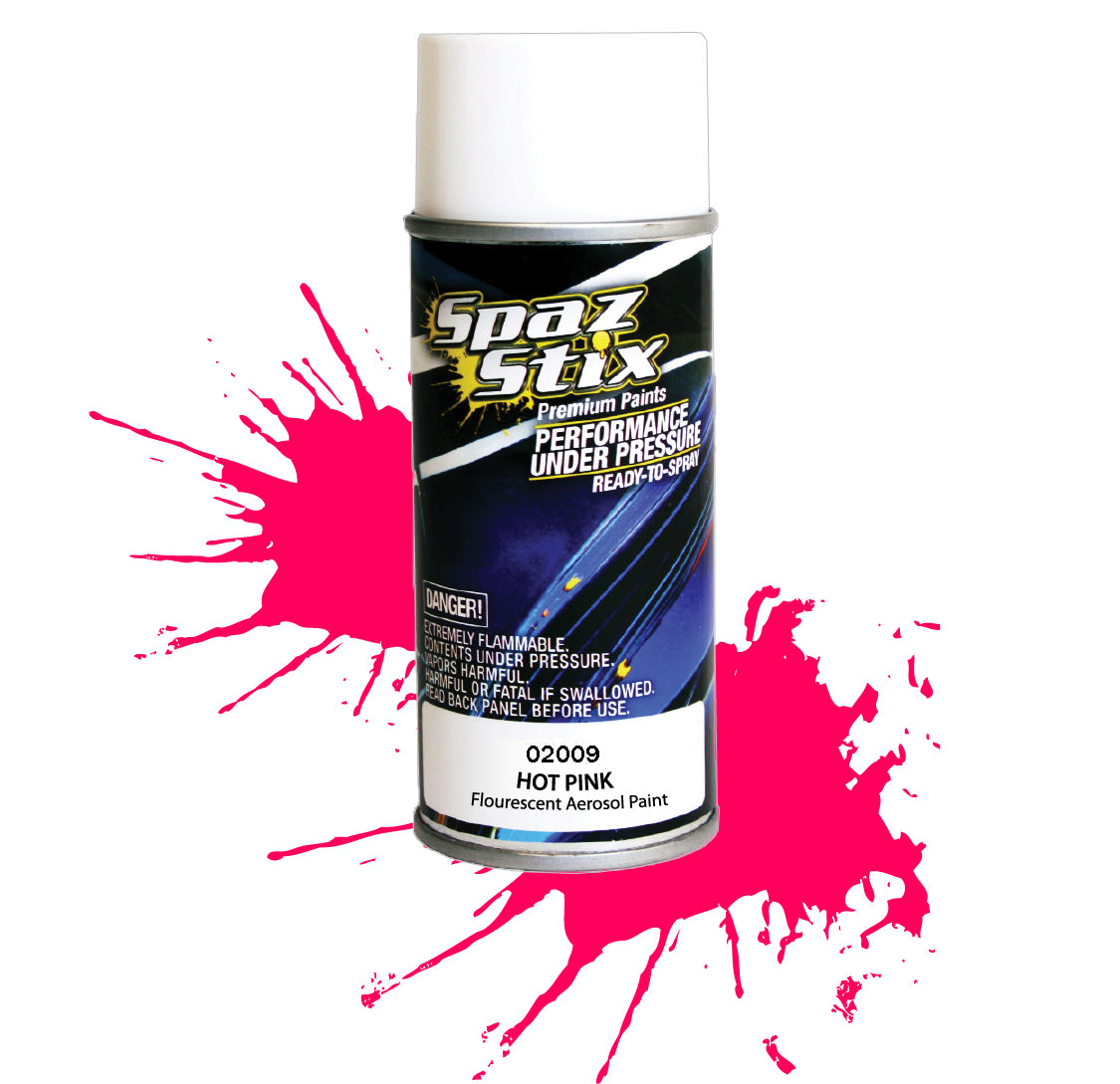 Spaz Stix Hot Pink Fluorescent Aerosol Paint 3.5oz Can Default Title