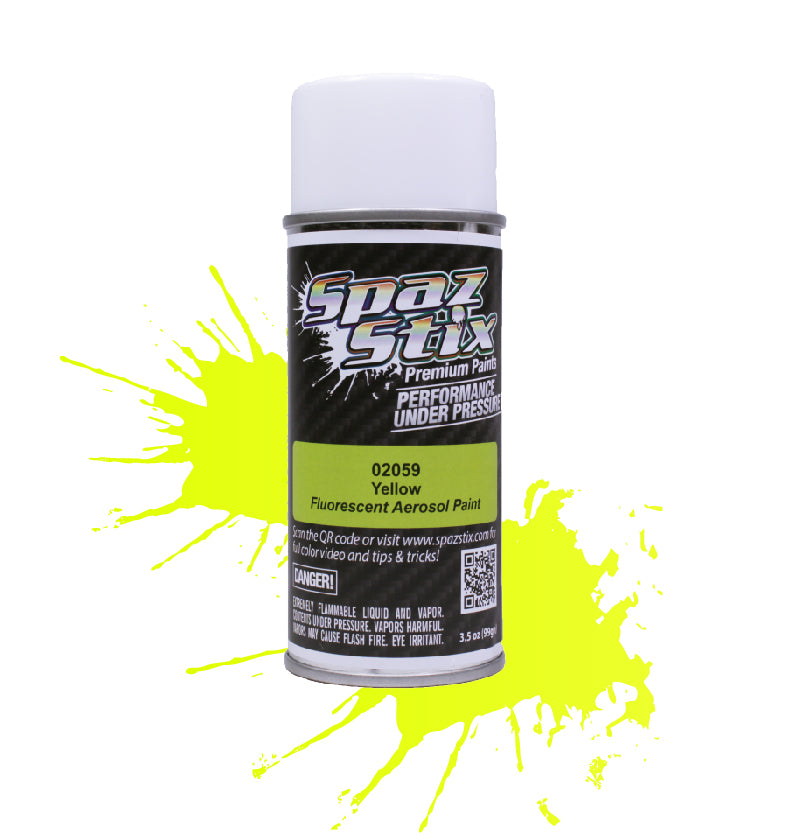 Spaz Stix YELLOW FLUORESCENT AEROSOL PAINT 3.5OZ Default Title