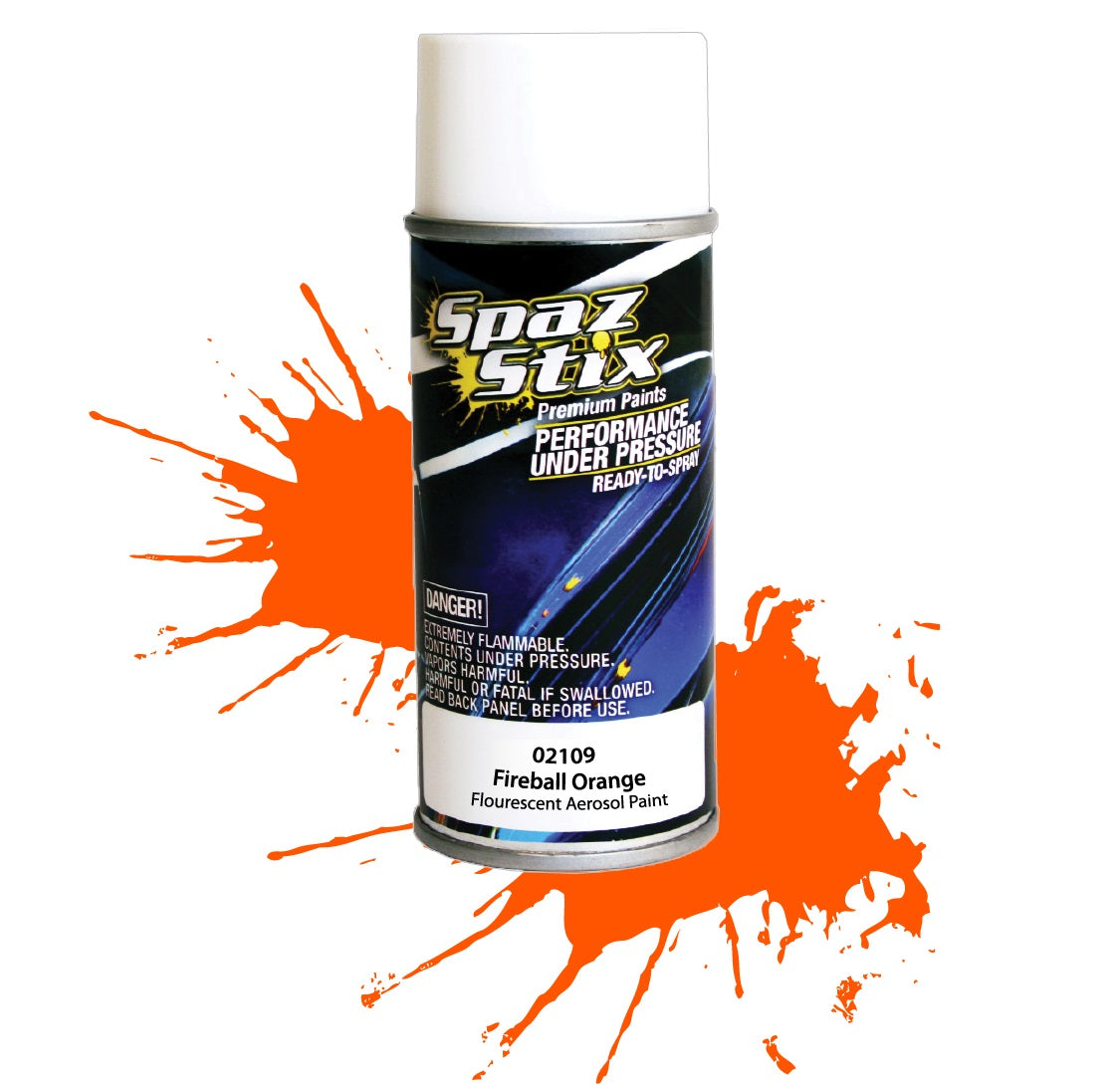 Spaz Stix FIREBALL ORANGE FLUORESCENT AEROSOL PAINT 3.5OZ Default Title