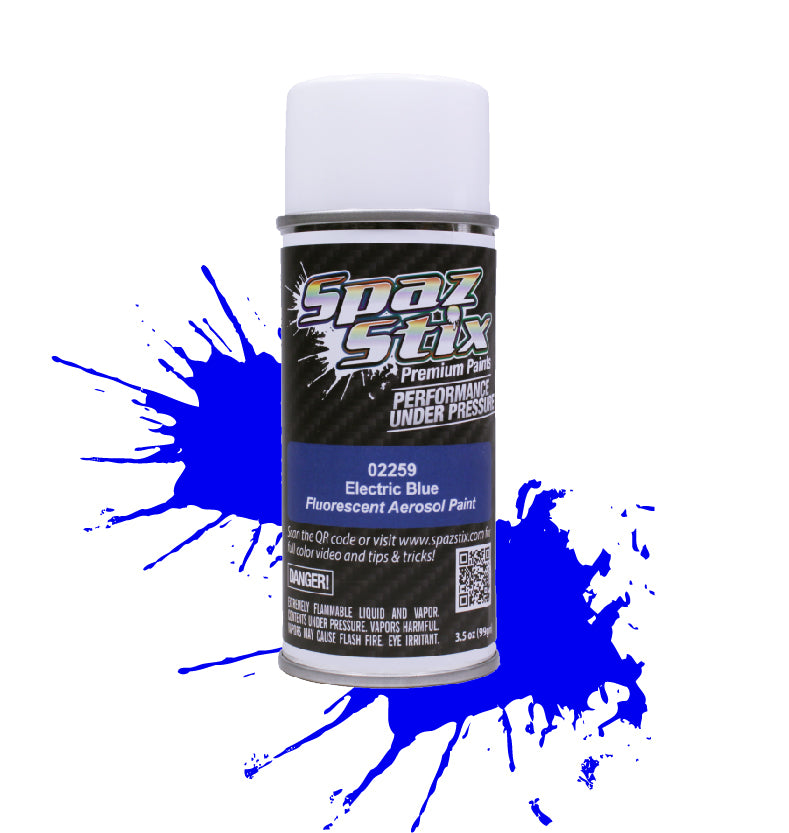 Spaz Stix ELECTRIC BLUE FLUORESCENT AEROSOL PAINT 3.5OZ Default Title